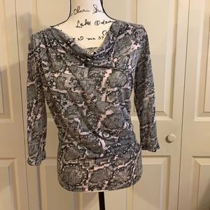 Snakeskin print top